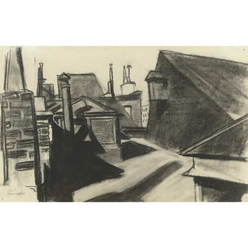 Edward Hopper, Skylights Realism Art Movements Canvas, Drawing Paper Prints, Reproduction Oil Painting and High Resolution Image