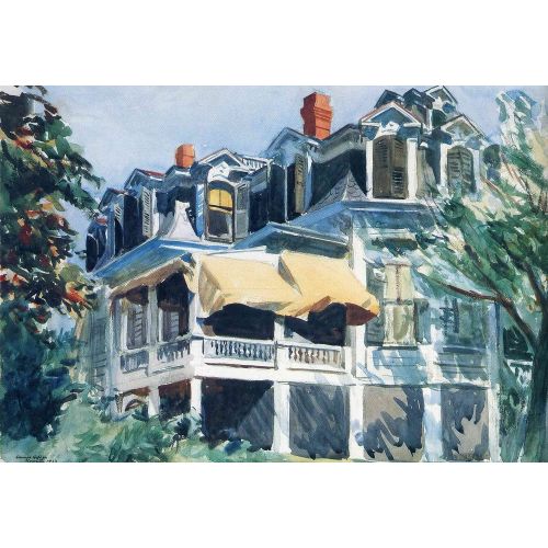 Edward Hopper, The Mansard Roof Realism Edward Hopper, The Mansard Roof Realism Art Movements Canvas, Drawing Paper Prints, Reproduction Oil Painting and High Resolution