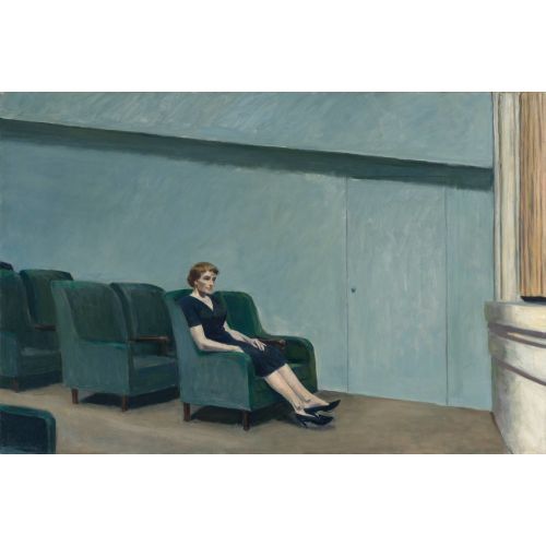 Edward Hopper, Intermission Realism Art Movements Canvas, Drawing Paper Prints, Reproduction Oil Painting and High Resolution