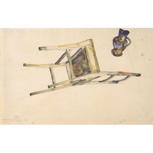 Egon Schiele, An Overturned Chair And A Jug Egon Schiele, An Overturned Chair And A Jug