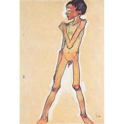 Egon Schiele, A Standing Nude Boy Egon Schiele, A Standing Nude Boy