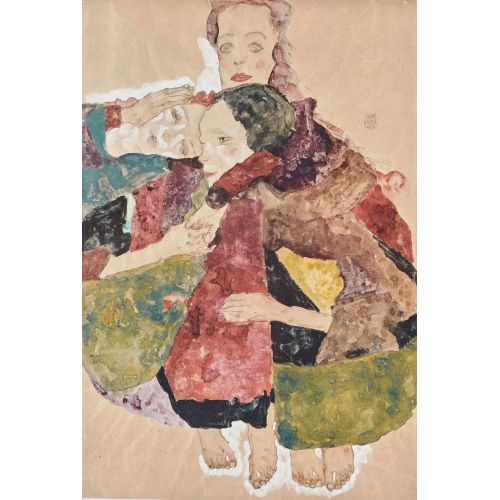 Egon Schiele, Group Of Three Girls Expressionism Egon Schiele, Group Of Three Girls Expressionism Art Movements Egon Schiele, Group Of Three Girls: An Examination of Artistry and