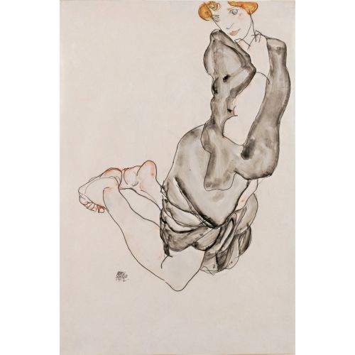Egon Schiele, Gri Pelerinli Diz Çökmüş Kadın Dışavurumculuk Egon Schiele, Gri Pelerinli Diz Çökmüş Kadın Dışavurumculuk Sanat Akımları Egon Schiele: Gri Pelerinli Diz Çöken Bir