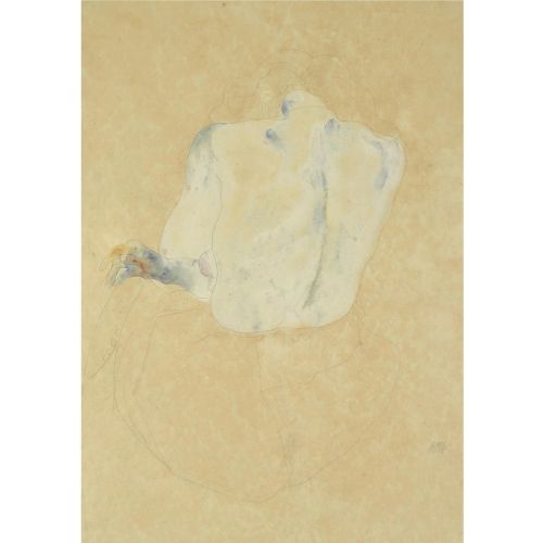 Egon Schiele, Seated Female Nude From Behind Expressionism Art Movements Egon Schiele: Seated Female Nude From BehindEgon