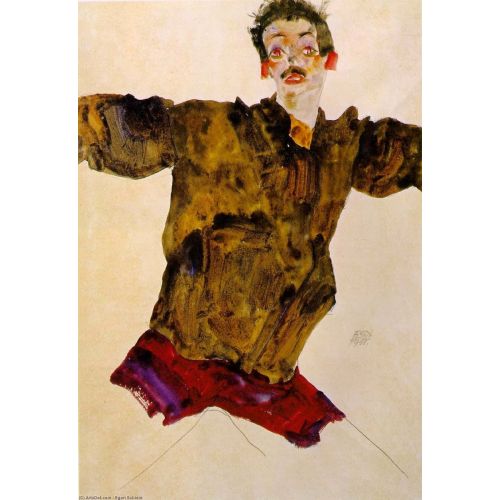 Egon Schiele, Açık Kollarla Kendi Portresi Egon Schiele, Açık Kollarla Kendi Portresi