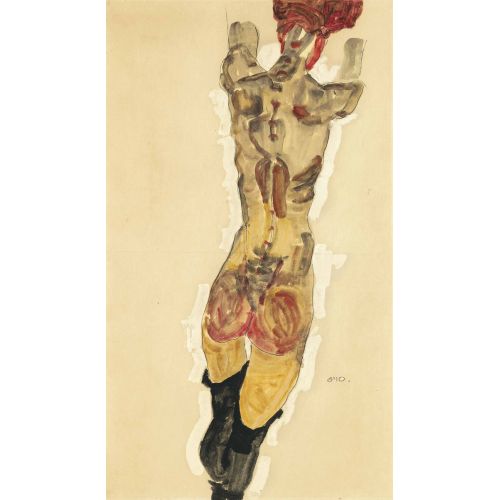 Egon Schiele, Arkadan Ayakta Duran Çıplak Egon Schiele, Arkadan Ayakta Duran Çıplak