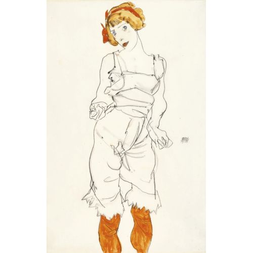 Egon Schiele, Woman In Underclothes And Stockings Expressionism Egon Schiele, Woman In Underclothes And Stockings Expressionism Art Movements Egon Schiele, Woman In Underclothes And