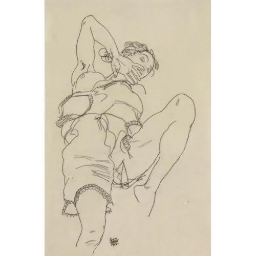 Egon Schiele, Woman In Underclothes Leaning Backward Expressionism Egon Schiele, Woman In Underclothes Leaning Backward Expressionism Art Movements Egon Schiele, Woman In Underclothes Leaning