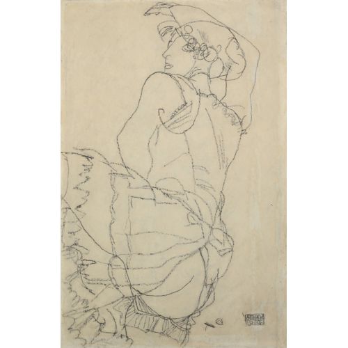 Egon Schiele, Woman In Underclothes With Raised Right Arm Expressionism Egon Schiele, Woman In Underclothes With Raised Right Arm Expressionism Art Movements Egon Schiele, Woman In Underclothes With