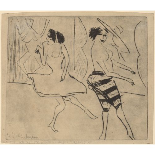 Ernst Ludwig Kirchner, Dancers In Studio