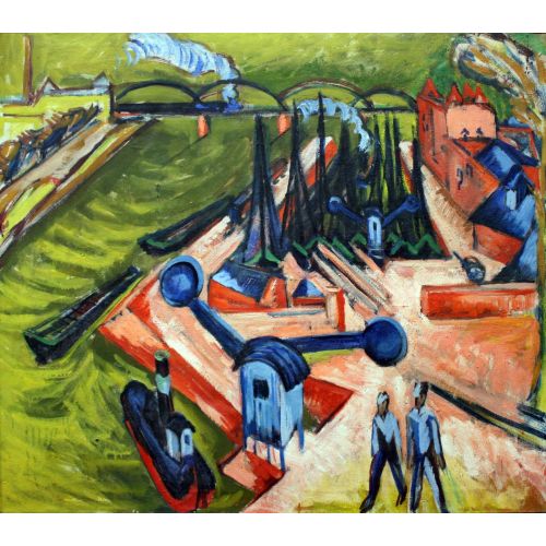 Ernst Ludwig Kirchner, Frankfurter Westhafen Ernst Ludwig Kirchner, Frankfurter Westhafen