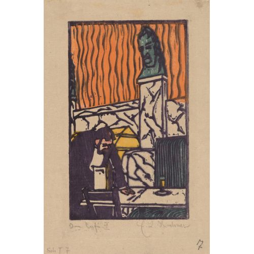 Ernst Ludwig Kirchner, Head Waiter In Cafe