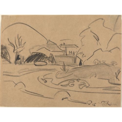 Ernst Ludwig Kirchner, Footpaths And Pavilion In The Dresden Grosser Garten C Ernst Ludwig Kirchner, Footpaths And Pavilion In The Dresden Grosser Garten C