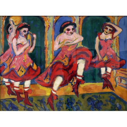 Ernst Ludwig Kirchner, Ballerini Czardas Ernst Ludwig Kirchner, Ballerini Czardas