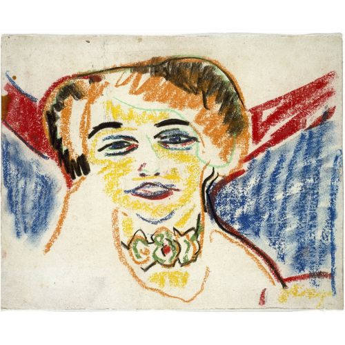 Ernst Ludwig Kirchner, Head Of A Woman