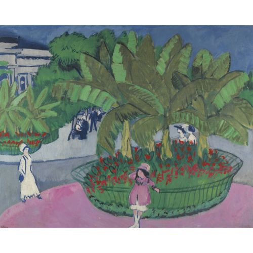 Ernst Ludwig Kirchner, Das Boskett Albertplatz In Dresden