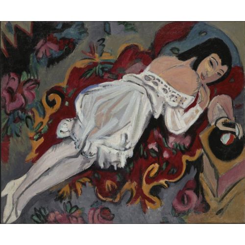 Ernst Ludwig Kirchner, Girl In White Chemise