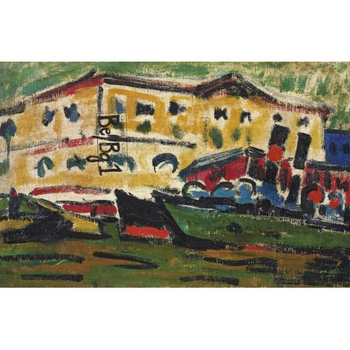 Ernst Ludwig Kirchner, Elbkahne Vor Gelben Hausern Dresden Ernst Ludwig Kirchner, Elbkahne Vor Gelben Hausern Dresden