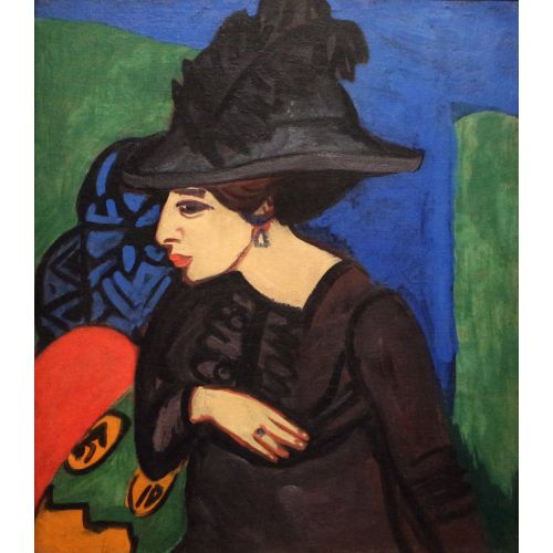 Ernst Ludwig Kirchner, Dodo Con Cappello Di Piume