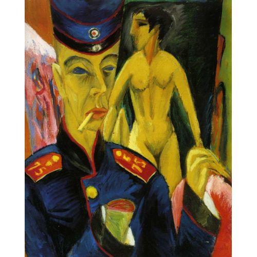 Ernst Ludwig Kirchner, Asker Olarak Otoportre