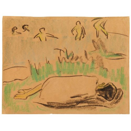 Ernst Ludwig Kirchner, Sonbahar Güneş Ve Mayo Dışavurumculuk Ernst Ludwig Kirchner, Sonbahar Güneş Ve Mayo Dışavurumculuk Sanat Akımları Kanvas Efektli Tablo, Resim Kağıdı