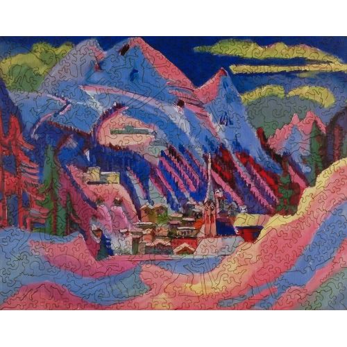 Ernst Ludwig Kirchner, Davos In Winter Puzzle Xl
