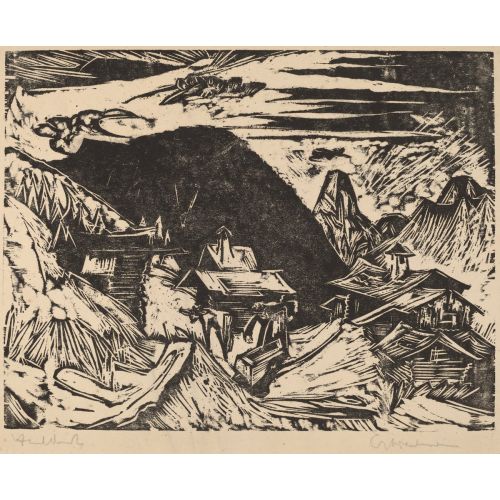 Ernst Ludwig Kirchner, Alp Merası Dışavurumculuk Ernst Ludwig Kirchner, Alp Merası Dışavurumculuk Sanat Akımları Kanvas Efektli Tablo, Resim Kağıdı Baskısı