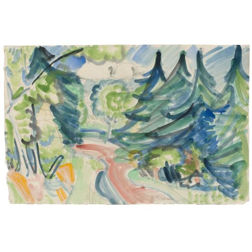Ernst Ludwig Kirchner, Forest Road In The Taunus Ernst Ludwig Kirchner, Forest Road In The Taunus