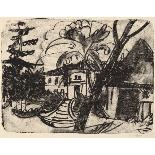 Ernst Ludwig Kirchner, Danish Farm With Manor House