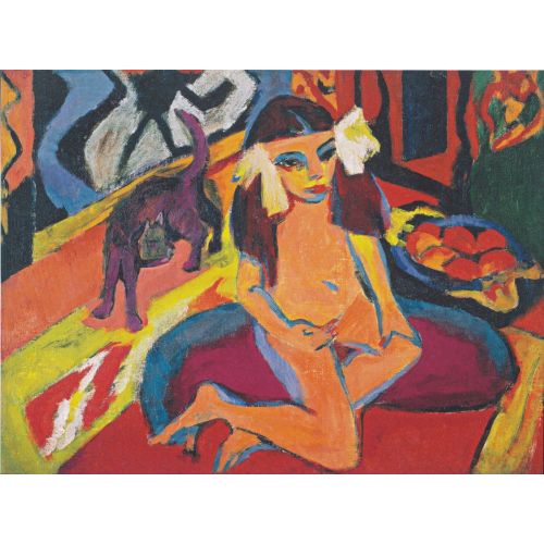Ernst Ludwig Kirchner, Girl With Cat