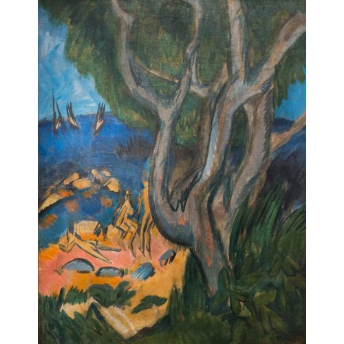 Ernst Ludwig Kirchner, Badende Am Strand Von Fehmarn