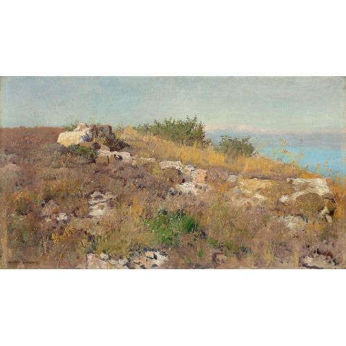 Eugen Bracht, Foreground Study On The Mediterranean