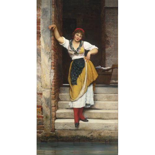 Eugene De Blaas, Ninetta Classicism Eugene De Blaas Ninetta Classicism Art Movements Canvas, Drawing Paper Prints, Reproduction Oil Painting and High Resolution