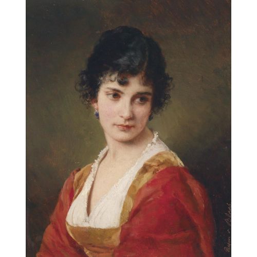 Eugene De Blaas, Genç Bir Kadın Portresi Eugene De Blaas, Genç Bir Kadın Portresi