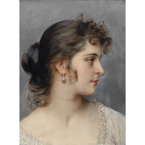 Eugene De Blaas, Bir Bayan Portresi Eugene De Blaas, Bir Bayan Portresi