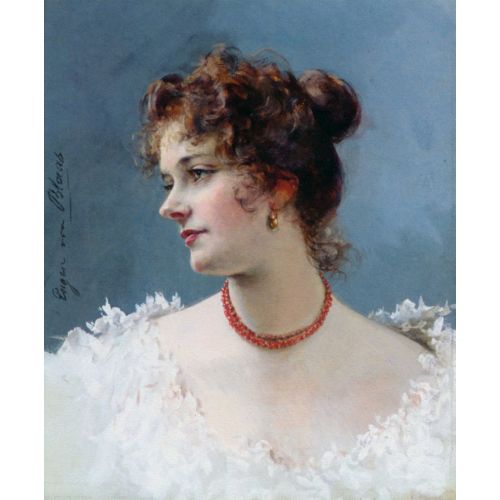 Eugene De Blaas, Bir Kadın Portresi Eugene De Blaas, Bir Kadın Portresi