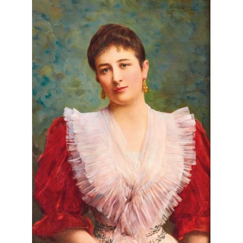 Eugene De Blaas, Olga Sardinia Daverio Portresi Eugene De Blaas, Olga Sardinia Daverio Portresi