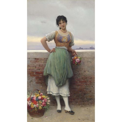 Eugene De Blaas, Venedik Çiçek Satıcısı