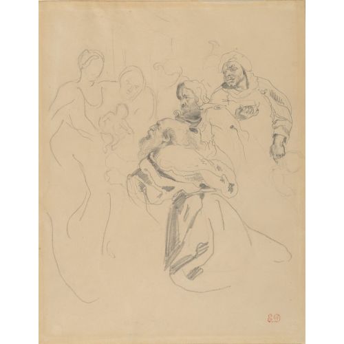 Eugene Delacroix, Rubens'ten Sonra Üç Bilgelerin Tapınması Eugene Delacroix, Rubens'ten Sonra Üç Bilgelerin Tapınması