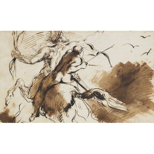 Eugene Delacroix, Cupid And Putti In The Clouds
