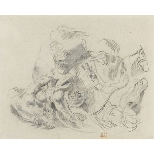 Eugene Delacroix, A Lion Hunt Eugene Delacroix, A Lion Hunt
