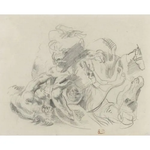 Eugène Delacroix, A Lion Hunt Romance Art Movements Eugène Delacroix, A Lion Hunt, Romance, can be purchased or downloaded as a