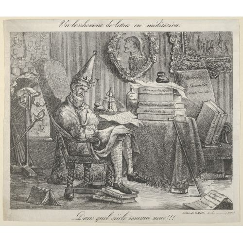 Eugene Delacroix, A Literary Fellow Meditating Eugene Delacroix, A Literary Fellow Meditating