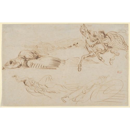 Eugene Delacroix, Yıkılan Savaşçılar Ve Kaçan Bir At