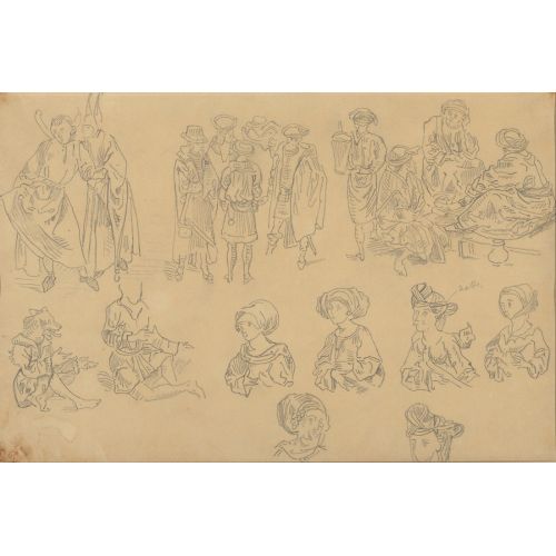 Eugene Delacroix, Ortaçağ Kostümlü Figürler