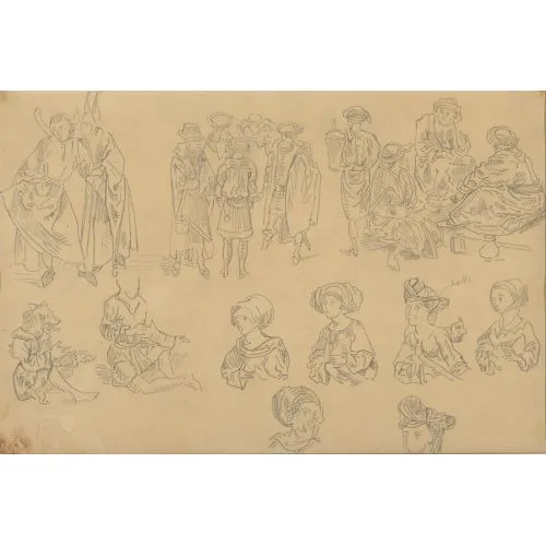 Eugene Delacroix, Figures In Medieval Costume Romance Eugène Delacroix, Figures in Medieval Costume Romance Art Movements Eugène Delacroix, Figures in Medieval Costume, Romance, can