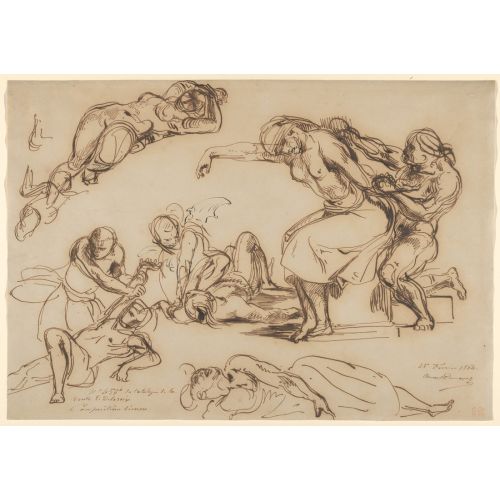 Eugene Delacroix, Palais Bourbon'daki Salon Du Roi İçin Figür Çalışmalar Eugene Delacroix, Palais Bourbon'daki Salon Du Roi İçin Figür Çalışmalar