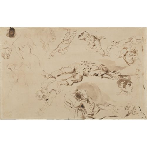 Eugene Delacroix, Halka Yol Gösteren Özgürlük'ün İlgili Figür Çalışmaları Eugene Delacroix, Halka Yol Gösteren Özgürlük'ün İlgili Figür Çalışmaları