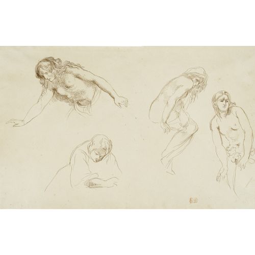 Eugene Delacroix, Four Figure Studies