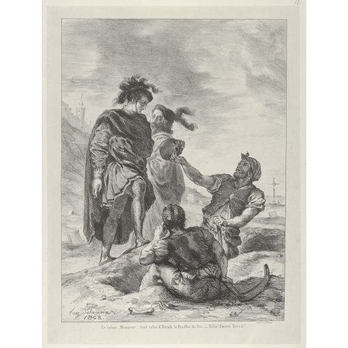 Eugene Delacroix, Hamlet And Horatio Before The Gravediggers Romance Eugène Delacroix, Hamlet and Horatio before the Gravediggers Romance Art Movements Eugène Delacroix, Hamlet and Horatio before